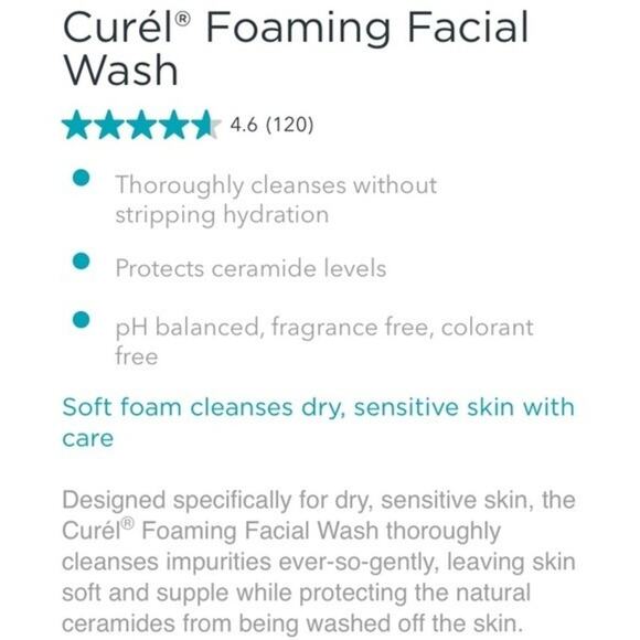 NIB Curel Japanese Skin Care Foaming Daily Face Wash 5 oz/ 150 ml - Picture 3 of 9